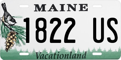 ME license plate 1822US