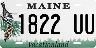 ME license plate 1822UU