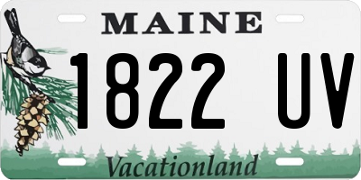 ME license plate 1822UV