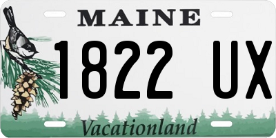 ME license plate 1822UX