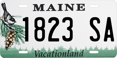 ME license plate 1823SA