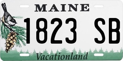 ME license plate 1823SB