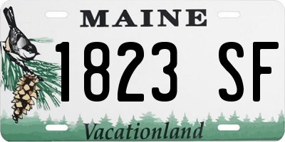 ME license plate 1823SF