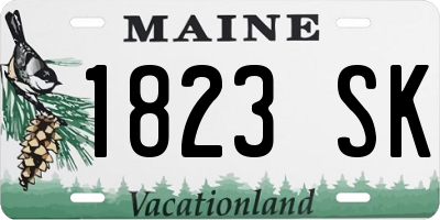 ME license plate 1823SK