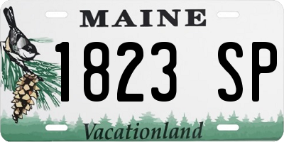 ME license plate 1823SP