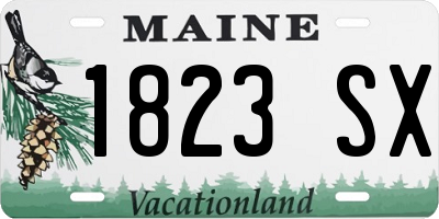 ME license plate 1823SX