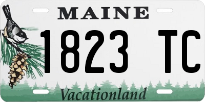 ME license plate 1823TC