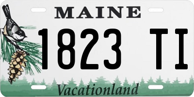 ME license plate 1823TI