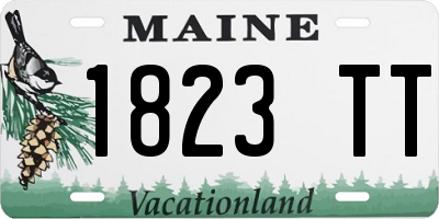 ME license plate 1823TT