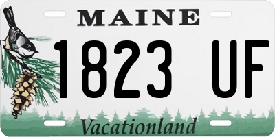 ME license plate 1823UF