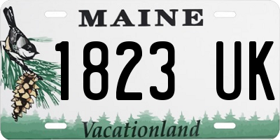 ME license plate 1823UK