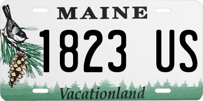 ME license plate 1823US