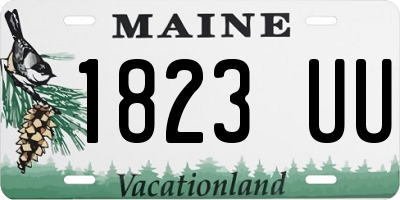 ME license plate 1823UU