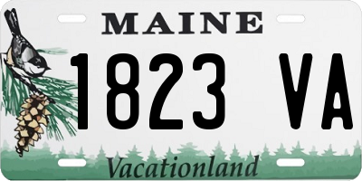 ME license plate 1823VA