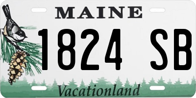 ME license plate 1824SB