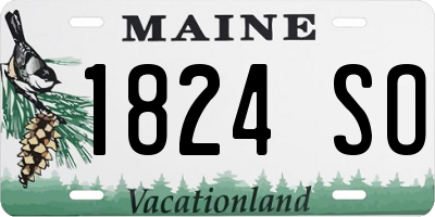 ME license plate 1824SO