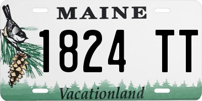 ME license plate 1824TT
