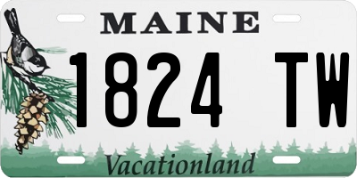 ME license plate 1824TW