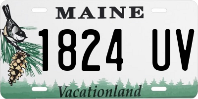 ME license plate 1824UV