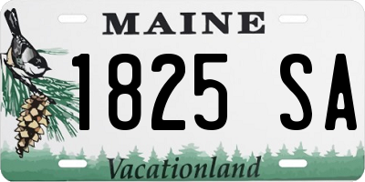 ME license plate 1825SA