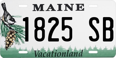 ME license plate 1825SB