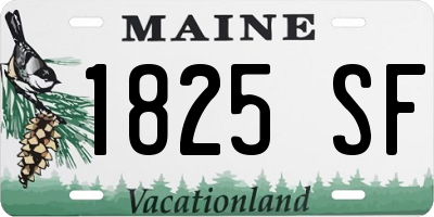 ME license plate 1825SF