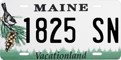 ME license plate 1825SN