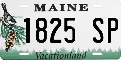 ME license plate 1825SP