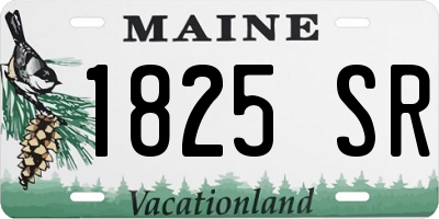 ME license plate 1825SR