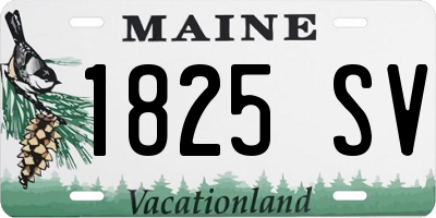 ME license plate 1825SV