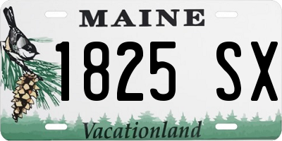 ME license plate 1825SX