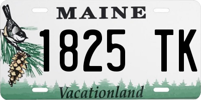 ME license plate 1825TK