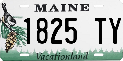 ME license plate 1825TY
