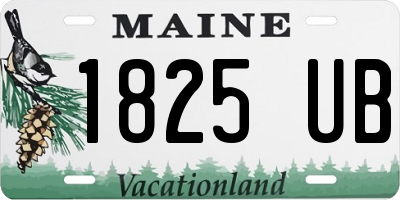 ME license plate 1825UB