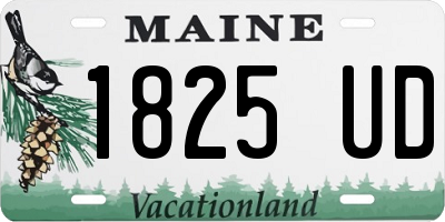 ME license plate 1825UD