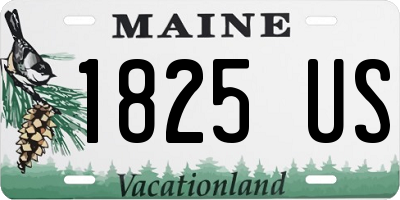 ME license plate 1825US