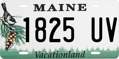 ME license plate 1825UV