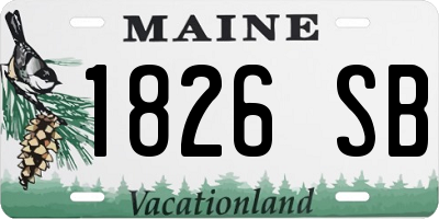 ME license plate 1826SB