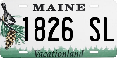 ME license plate 1826SL