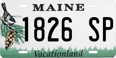 ME license plate 1826SP