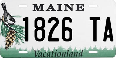 ME license plate 1826TA