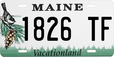 ME license plate 1826TF
