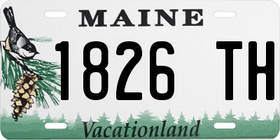 ME license plate 1826TH
