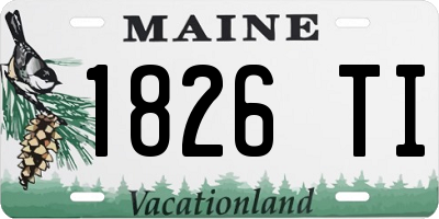 ME license plate 1826TI