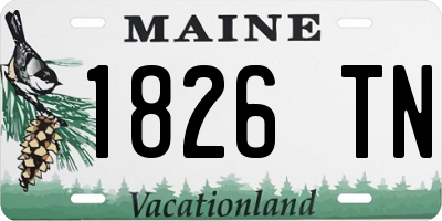 ME license plate 1826TN