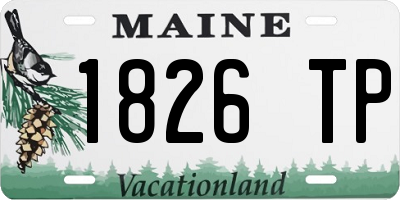 ME license plate 1826TP