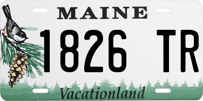 ME license plate 1826TR