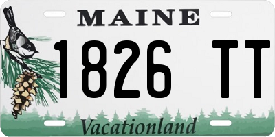 ME license plate 1826TT