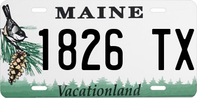 ME license plate 1826TX