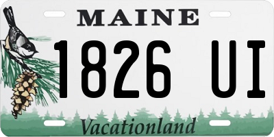 ME license plate 1826UI